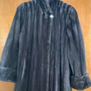 Grey Full Length Mink Coat
